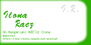 ilona racz business card